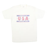 Mens White USA Property Of Training Team Graphic T-Shirt S Short Sleeve Crew