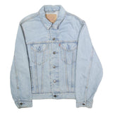 LEVI'S Mens Blue Denim Jacket S Cotton Classic Button Closure Casual Wear