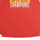 Mens Red Super Bowl Champions Long Sleeve Crew Neck Cotton T-Shirt L Kansas City