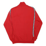 Mens Red Cotton Blend Zip Jacket XS Striped Tape Detail Casual Wear