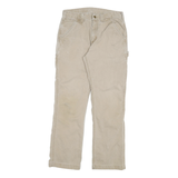CARHARTT Mens Jeans Beige Relaxed Straight Denim Medium W30 L29 Workwear Durable
