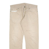CARHARTT Mens Relaxed Beige Cotton Blend Trousers W38 L31 Casual Workwear