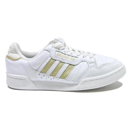 ADIDAS Continental 80 Womens Low Top Trainers White & Gold Synthetic UK 6 Retro