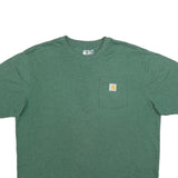 CARHARTT Mens Green Pocket T-Shirt XL Short Sleeve Crew Neck Workwear Casual