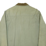 PHIST Mens Beige Cotton Blend Classic Jacket L Button Closure Corduroy Collar