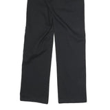 DICKIES Mens Classic Black Polyester Blend Trousers W30 L34 Straight Zip Closure