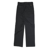 DICKIES Mens Classic Black Polyester Blend Trousers W30 L34 Straight Zip Closure