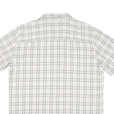 JACK WOLFSKIN Mens White & Grey Check Shirt L Cotton Blend Casual Outdoor Button