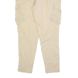 BURTON Mens Cotton Blend Beige Slim Cargo Trousers W30 L30 Casual Zip Closure