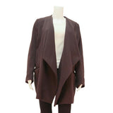 JOOP Womens Brown Jacket L Cotton Blend Textured Button Closure Relaxed Fit