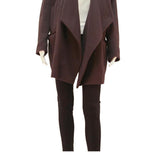 JOOP Womens Brown Jacket L Cotton Blend Textured Button Closure Relaxed Fit