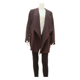 JOOP Womens Brown Jacket L Cotton Blend Textured Button Closure Relaxed Fit