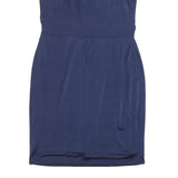 JENNY PACKHAM Womens Navy Blue Dress Polyester Blend Sleeveless Knee Length UK
