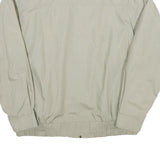 Mens Beige Lightweight Zip Jacket L Polyester Blend Plain Casual Utility Style