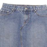 ZENA Womens Blue Denim Mini Skirt Cotton Blend M Casual Classic Style