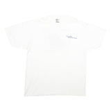 ONEITA Mens White XL Graphic T-Shirt Short Sleeve Crew Neck Cotton Casual