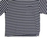 GAP Womens Navy Blue & White Striped Modern T-Shirt 2XL Short Sleeve Crew Neck
