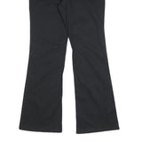 DICKIES Womens Black Cotton Blend Regular Fit Flared Trousers W32 L30