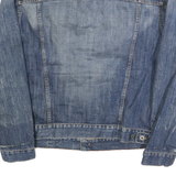 GUESS Mens Blue Denim Jacket M Cotton Button Casual Vintage Distressed