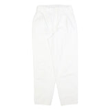 TARAZZIA Womens Cotton Blend White Regular Fit Straight Leg Trousers W28 L28