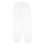 TARAZZIA Womens Cotton Blend White Regular Fit Straight Leg Trousers W28 L28