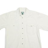 ARCADIA Mens White Short Sleeve Cotton Shirt M Casual Button Pocket