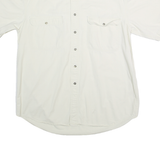 ARCADIA Mens White Short Sleeve Cotton Shirt M Casual Button Pocket