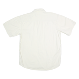 ARCADIA Mens White Short Sleeve Cotton Shirt M Casual Button Pocket