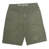 DICKIES Mens Shorts Green Casual Cotton L W36 Workwear Pockets