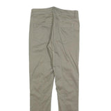 KAREN MILLEN Womens Cotton Blend Slim Taupe Trousers W26 L30 Zipped Ankle