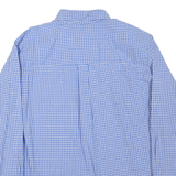 CHAPS Mens Blue Check Shirt 2XL Cotton Blend Button-Down Collar Casual Wear