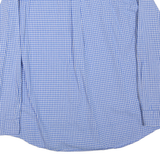 CHAPS Mens Blue Check Shirt 2XL Cotton Blend Button-Down Collar Casual Wear