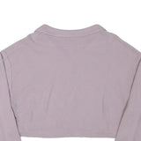 PUMA Womens Lilac Plain Cotton Pullover Crew Neck Jumper M Casual Cropped