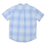 TOMMY HILFIGER Mens Blue & White Check Shirt XL Short Sleeve Casual Summer