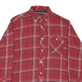 TOMMY HILFIGER Mens Red Plaid Shirt S Button Down Casual Cotton Blend