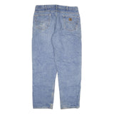 CARHARTT Mens Relaxed Blue Denim Light W36 L32 Zip Jeans Casual Workwear