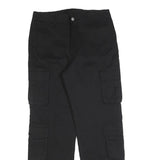 NVFELIX Womens Cotton Blend Black Cargo Regular Trousers W32 L32 Utility Pockets