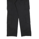 NVFELIX Womens Cotton Blend Black Cargo Regular Trousers W32 L32 Utility Pockets
