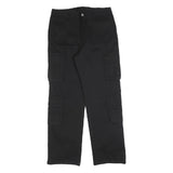 NVFELIX Womens Cotton Blend Black Cargo Regular Trousers W32 L32 Utility Pockets