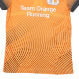 Womens Orange & Grey Team Orange Running Modern T-Shirt S Short Sleeve Crew Neck