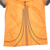Womens Orange & Grey Team Orange Running Modern T-Shirt S Short Sleeve Crew Neck