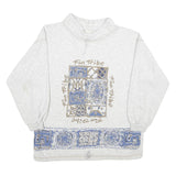 NEW FAST Mens Grey Fun Tribe Crew Neck M Cotton Blend Pullover Sweatshirt