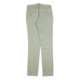 TIMBERLAND Mens Cotton Blend Slim Straight Trousers Sage Green W30 L32 Casual