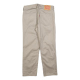 LEVI'S Mens Cotton Blend Beige Relaxed Straight Trousers W30 L26 Casual Pockets