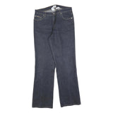 CALVIN KLEIN JEANS Womens Dark Blue Regular Straight Denim Rinse W30 L30 Zip