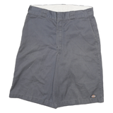 DICKIES Mens Shorts Grey Cotton Blend Casual XL W32 Workwear Durable