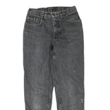 LEVI'S Womens Regular Fit Black Denim Jeans W28 L29 Classic Cotton Blend Zip