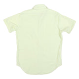 IMPACT Mens Off White Shirt M Polyester Blend Casual Button Short Sleeve