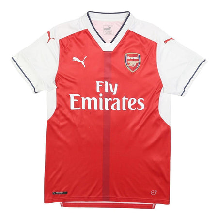 PUMA Mens Red & White Arsenal Football Shirt M Short Sleeve V-Neck Kosciielny 6