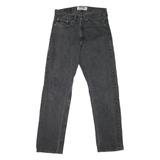 WRANGLER Mens Regular Fit Black Denim Jeans W30 L32 Classic Zip Closure